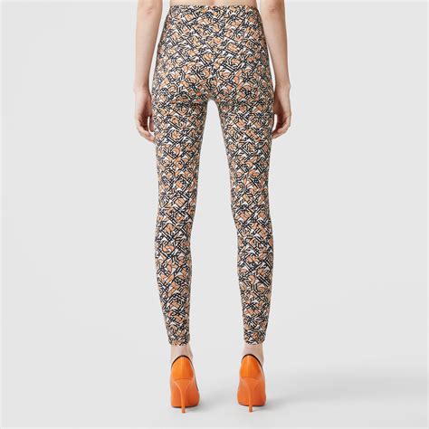 burberry monogram print stretch nylon leggings|burberry leggings women.